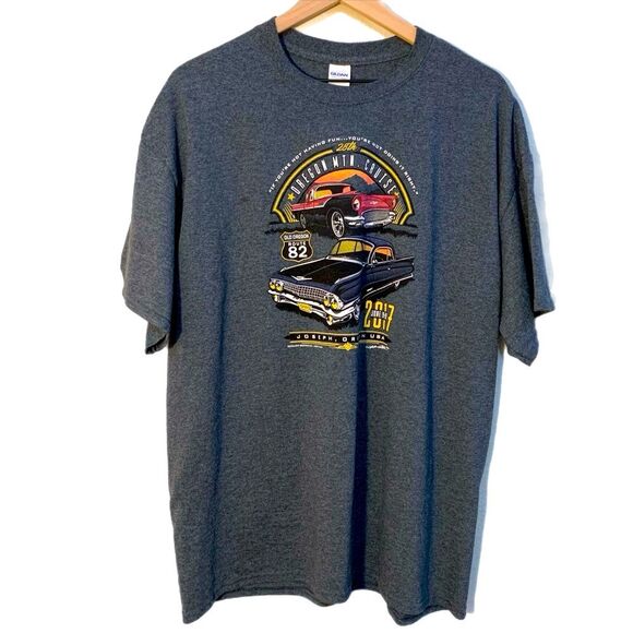 OREGON MTN CRUISE Vintage Car Graphic T-Shirt Men’s XL Gray. - Picture 1 of 8